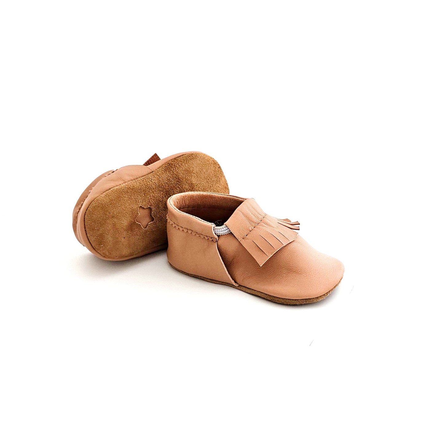 Marshmallow – Premium Soft Leather Crawling Baby Shoes Fringe