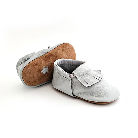 Marshmallow – Premium Soft Leather Crawling Baby Shoes Fringe