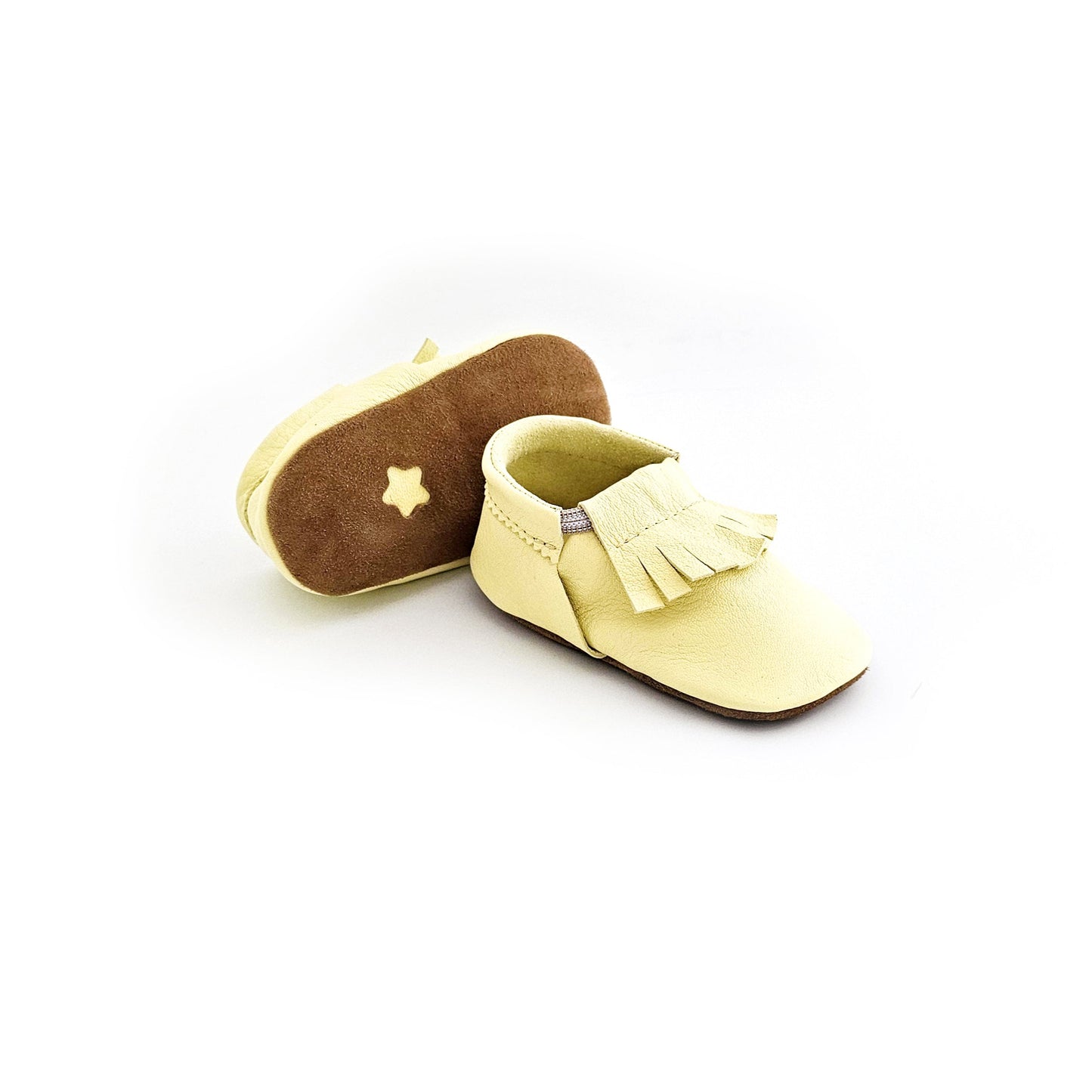 Marshmallow – Premium Soft Leather Crawling Baby Shoes Fringe