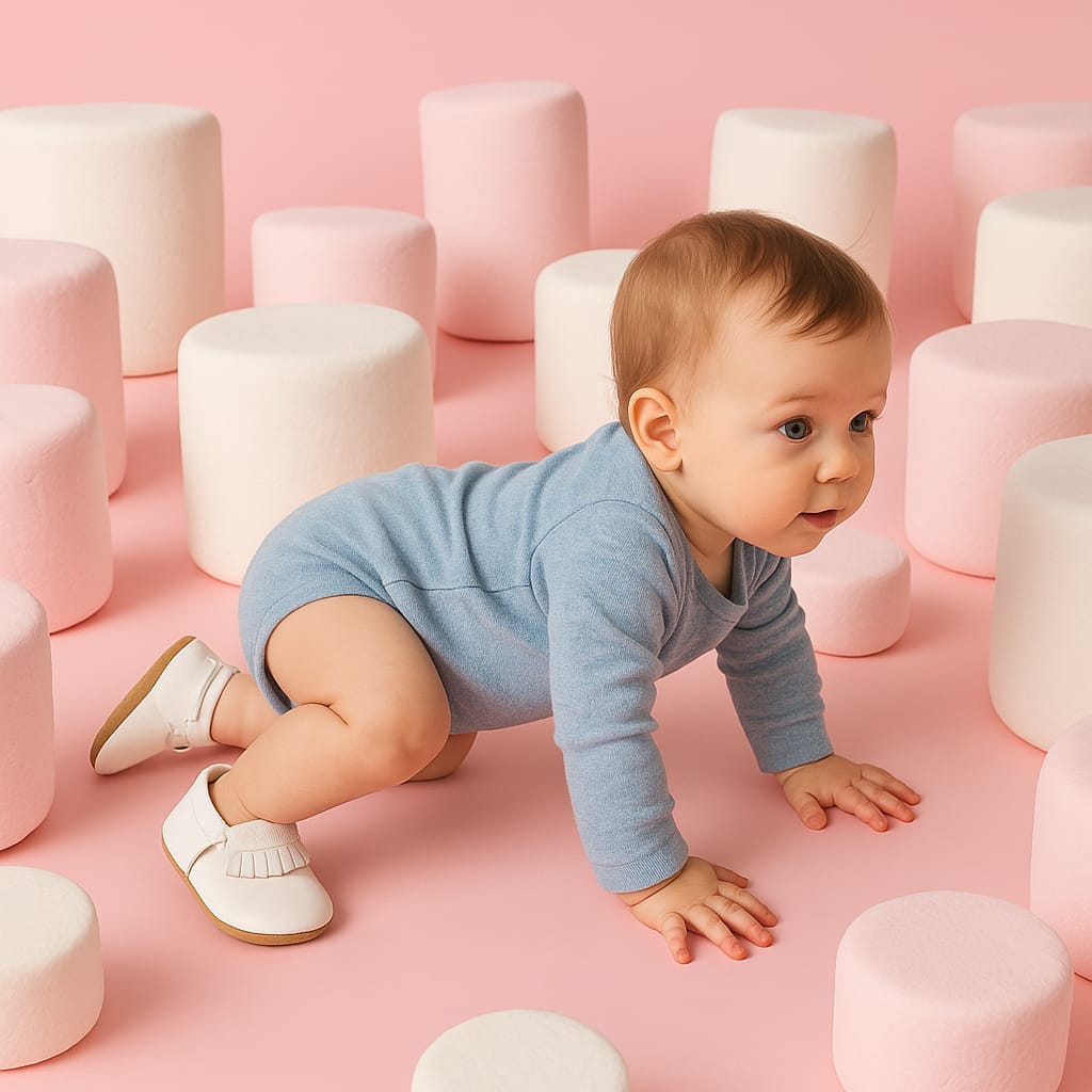 Marshmallow – Premium Soft Leather Crawling Baby Shoes Fringe